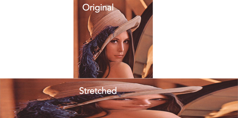 Stretched image